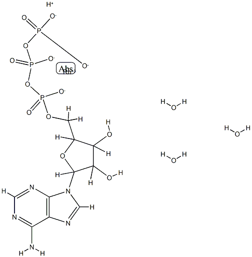 tridentate triaquarhodium-adenosine 5'-triphosphate complex Struktur