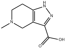 5-methyl-4,5,6,7-tetrahydro-1H-pyrazolo[4,3-c]pyridine-3-carboxylic acid(SALTDATA: 1HCl 1H2O) Struktur