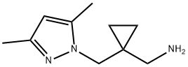 ({1-[(3,5-dimethyl-1H-pyrazol-1-yl)methyl]cyclopropyl}methyl)amine Struktur