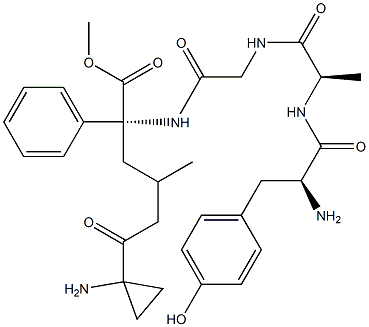 enkephalin-Leu methyl ester, Ala(2)-cyclopropyl-Phe(4)- Struktur