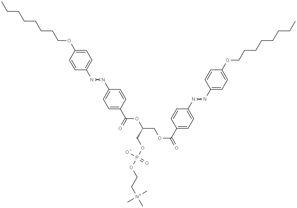 bis(4'-n-octanoxyazobenzene-4-carboxyl)phosphatidylcholine Struktur