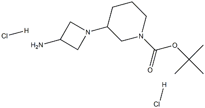 (1-N-BOC-PIPERIDIN-3-YL-AZETIDIN-3-YL)-AMINE-2HCl Struktur