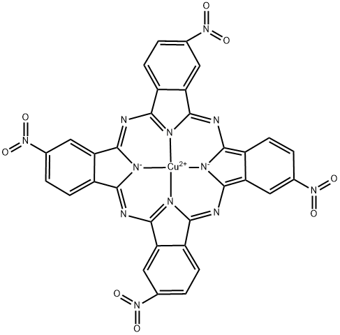 [2,9,16,23-tetranitro-29H,31H-phthalocyaninato(2-)-N29,N30,N31,N32]copper Struktur