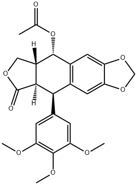 Acetylepipodophyllotoxin Struktur