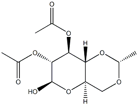 2,3-DI-O-ACETYL-4,6-O-ETHYLIDENE-SS-D-GLUCOPYRANOSE Structure