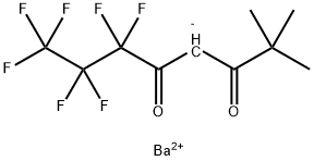 3,5-Octanedione, 6,6,7,7,8,8,8-heptafluoro-2,2-dimethyl-, ion(1-), barium (2:1) Struktur