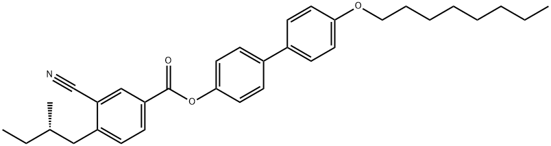 Benzoicacid,3-cyano-4-[(2s)-2-Methylbutyl]-,4′-(octyloxy)[1,1′-biphenyl]-4-yl ester Struktur