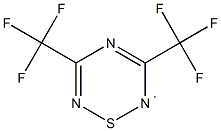 3,5-bis(trifluoromethyl)-1-thia-2,4,6$l^{2}-triazacyclohexa-2,4-diene Struktur