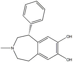 (1R)-2,3,4,5-Tetrahydro-3-methyl-1β-phenyl-1H-3-benzazepine-7,8-diol Struktur