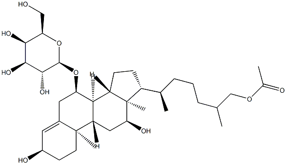 [(25R)-26-(Acetyloxy)-3α,12α-dihydroxycholest-4-en-7α-yl] β-D-galactopyranoside Struktur