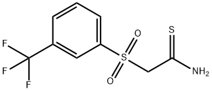 2-{[(3-TRIFLUOROMETHYL)PHENYL]SULPHONYL}ETHANETHIOAMIDE Struktur