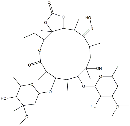 erythromycin A oxime 11,12-carbonate Struktur