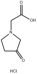 (3-Oxo-pyrrolidin-1-yl)-acetic acid hydrochloride Struktur