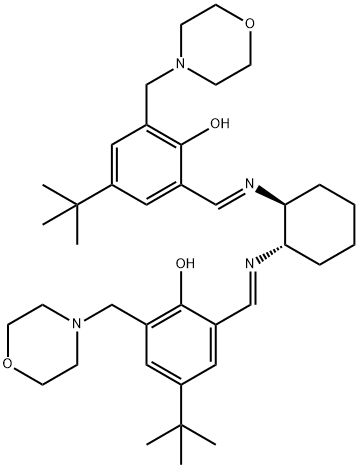 2,2′-[(1S,2S)-(+)-1,2-Cyclohexanediylbis[(E)-(nitriloMethylidyne)]]bis[4-(tert-butyl)-6-(4-MorpholinylMethyl)phenol] Struktur