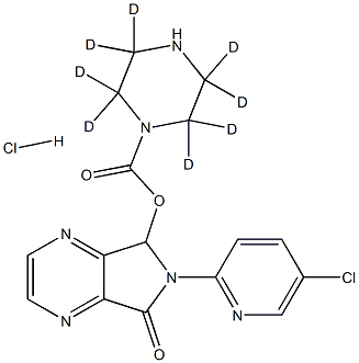 N-Desmethyl Zopiclone-d8 Hydrochloride Struktur