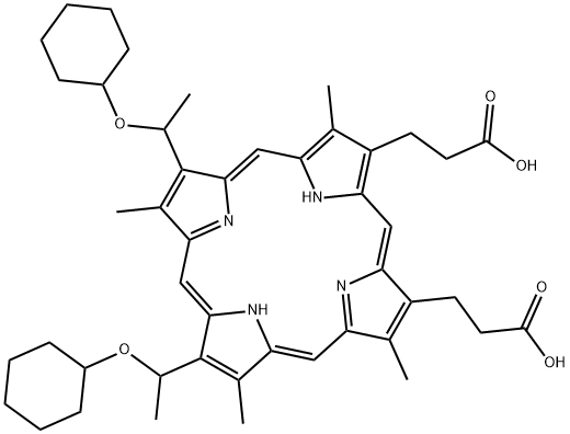 hematoporphyrin dicyclohexanyl ether Struktur