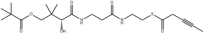 3-pentynoyl-S-pantetheine-11-pivalate Struktur