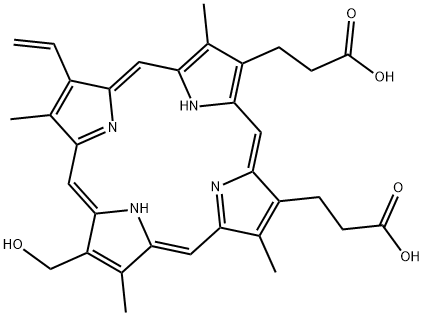 2-vinyl-4-hydroxymethyldeuteroporphyrin Struktur