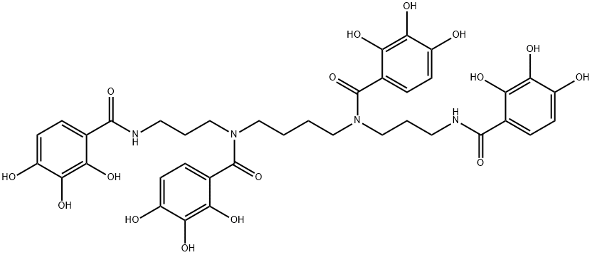 N,N',N'',N'''-tetra(2,3,4-trihydroxybenzoyl)spermine Struktur