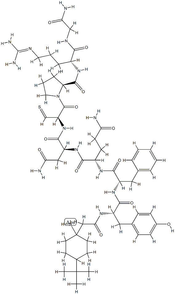 argipressin, (4-tert-butyl-1-mercaptocyclohexaneacetic acid)(1)- Struktur