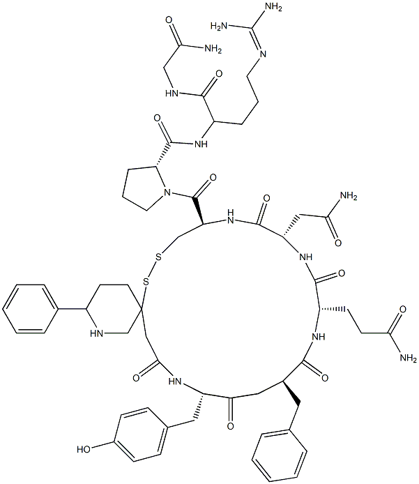 argipressin, (1-mercapto-4-phenylcyclohexaneacetic acid)(1)- Struktur