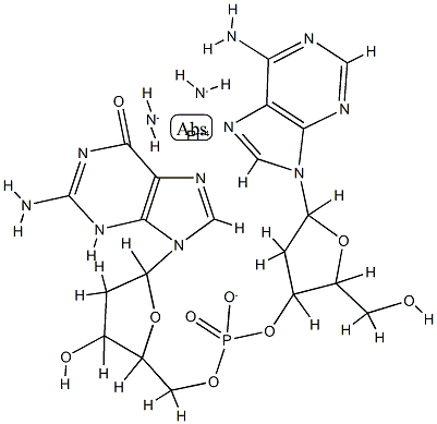 cisplatin-deoxy(adenosine monophosphate guanosine) adduct Struktur