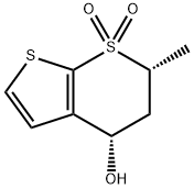 (4S,6R)-5,6-Dihydro-4-hydroxy-6-Methylthieno[2,3-b]thiopyran-7,7-dioxide Struktur