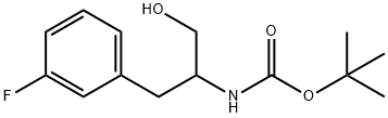 tert-butyl 3-(3-fluorophenyl)-1-hydroxypropan-2-ylcarbamate Struktur