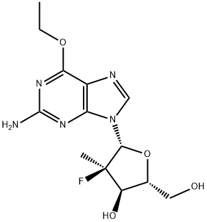 (2'R)-2'-Deoxy-6-O-ethyl-2'-fluoro-2'-methylguanosine Struktur