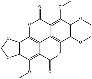 3,4,5,5'-O-tetramethyl-3',4'-O,O-methylidenecoruleoellagic acid d Struktur