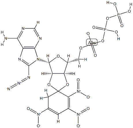 O(2',3')-(2,4,6-trinitrophenyl)-8-azidoadenosine triphosphate Struktur