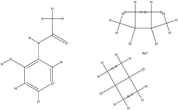 octamethyl-2,2,3,3,7,7,8,8-arsa-5-(4-hydroxy)-3-acetamidophenyl-5-spiro-(4,4)-nonane Struktur