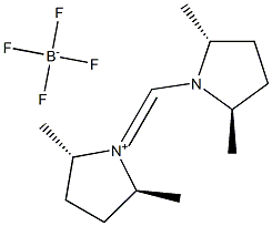 (2R,5R)-1-{[(2R,5R)-2,5-Dimethylpyrrolidin-1-yl]methylene}-2,5-dimethylpyrrolidinium tetrafluoroborate, min. 97% Struktur