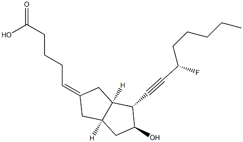 15-fluoro-13,14-dehydrocarbacyclin Struktur