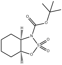 (R,S)-Hexahydro-3H-1,2,3-benzoxathiazole-2,2-dioxide-3-carboxylic acid t-butyl ester Struktur