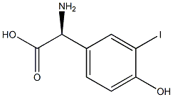 Benzeneacetic acid,a-aMino-4-hydroxy-3-iode- Struktur