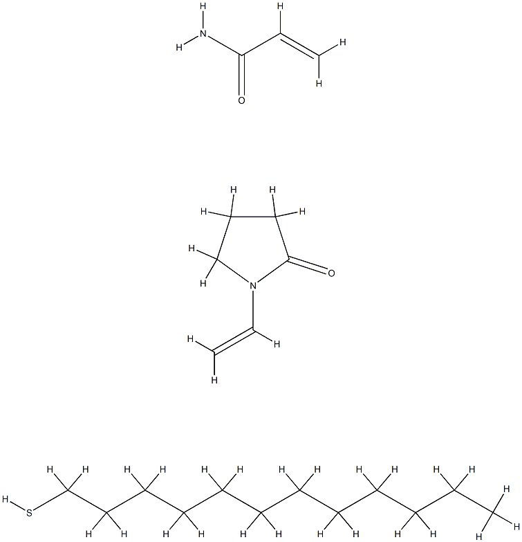 2-Propenamide, telomer with 1-dodecanethiol and 1-ethenyl-2-pyrrolidinone Struktur