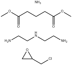 Pentanedioic acid, dimethyl ester, polymer with N-(2-aminoethyl)-1,2-ethanediamine, ammonia and (chloromethyl)oxirane Struktur