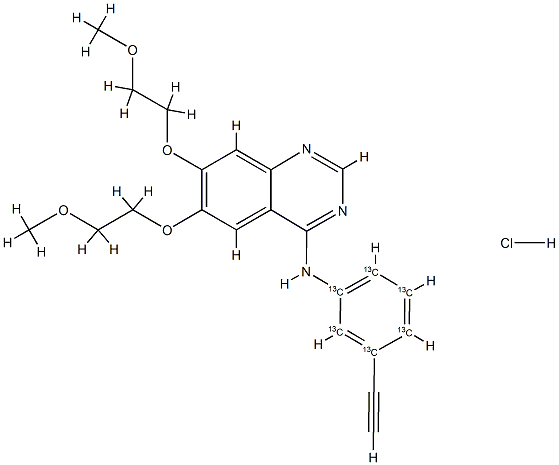 Erlotinib 13C6 HCl Struktur