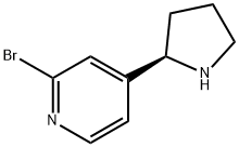 2-bromo-4-[(2R)-pyrrolidin-2-yl]pyridine Struktur