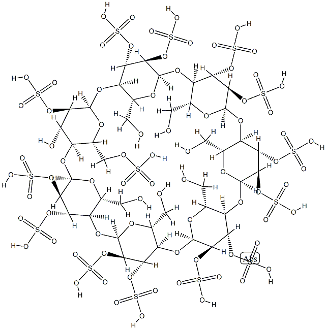 beta-cyclodextrin tetradecasulfate Struktur