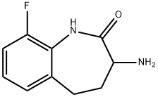 3-Amino-9-fluoro-4,5-dihydro-1H-benzo[b]azepin-2(3H)-one Struktur