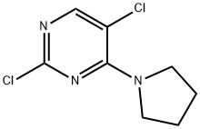 2,5-dichloro-4-(pyrrolidin-1-yl)pyrimidine Struktur