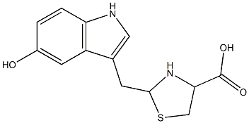 2-(3'-(5'-hydroxyindolyl)methyl)-1,3-thiazolidine-4-carboxylic acid Struktur