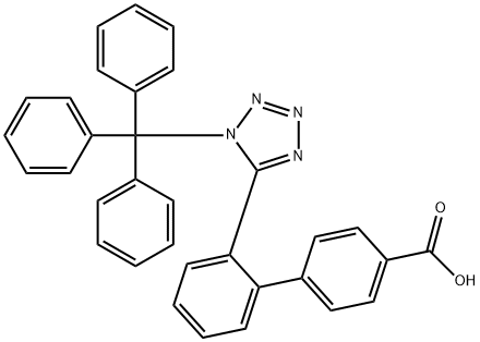 5-[4’-Carboxy-(1,1’-biphenyl)-2-yl]-1-triphenylmethyltetrazole Struktur