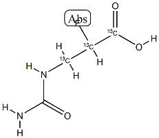 N-Carbamoyl-2-fluoro-2-alanine-13C3 Struktur