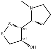 (3S)-3β-[(2S)-1-Methyl-2α-pyrrolidinyl]-1,2-dithiolan-4α-ol Struktur