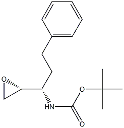 threo-N-(Tert-Butoxy)Carbonyl L-homophenylalanine epoxide Struktur