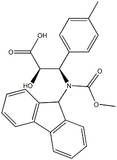 N-(9H-Fluoren-9-yl)MethOxy]Carbonyl (2R,3R)-3-Amino-2-hydroxy-3-(4-methyl-phenyl)propionic acid Struktur