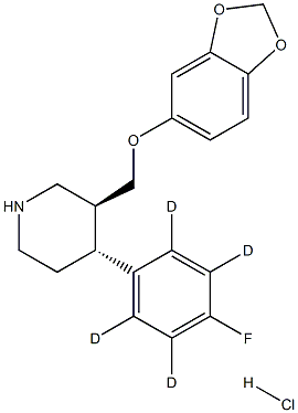 rac-Paroxetine-d4 Hydrochloride Struktur